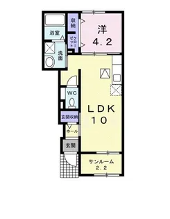シャンサード【1階】の間取り