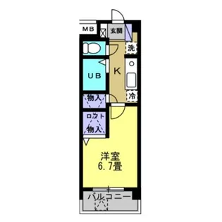 フェリーチェ万願寺【1階】の間取り
