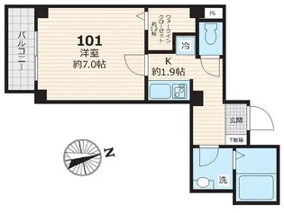 ブラン目黒本町【1階】の間取り