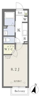 ライズアップB【2階】の間取り