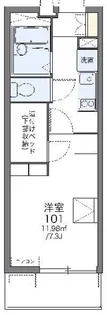 レオパレスディアコートF【1階】の間取り