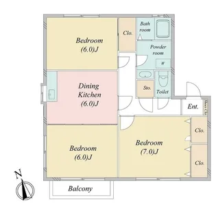 ローズマリ-【2階】の間取り