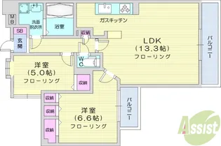 エレット長町(旧プライムアーバン長町一丁目)【10階】の間取り