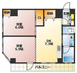 常盤台石井若松ビル【2階】の間取り