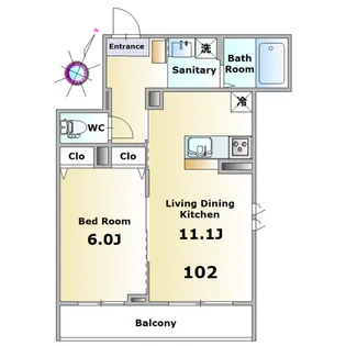 Sundwell(サンドエル)【1階】の間取り