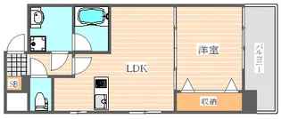 アソシアグロッツォタイムズスイート博多【10階】の間取り