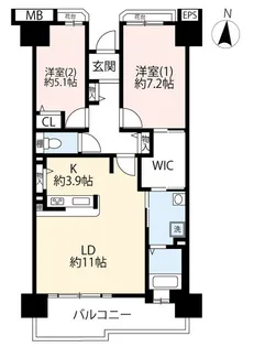 URラ・ヴェール東陽町【7階】の間取り