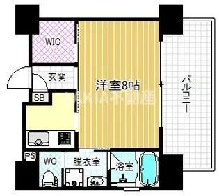 レジュールアッシュ梅田WEST【4階】の間取り
