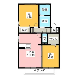 ローズコート和田【2階】の間取り