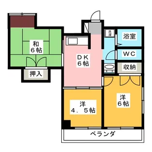 マリーナハイツ【6階】の間取り