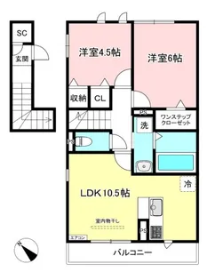 シズコスタI【2階】の間取り