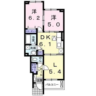 ルーチェ東武練馬【1階】の間取り