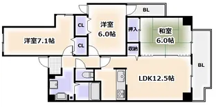 ホワイトマンション【5階】の間取り