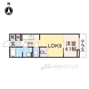 ボヌールエテルネル【1階】の間取り
