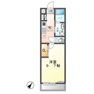 ミルフルール壱番館【1階】の間取り