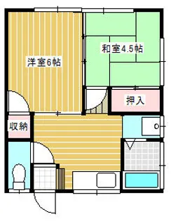 松葉コーポ【2階】の間取り