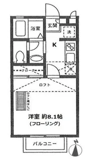 プラザ・ワンD【2階】の間取り