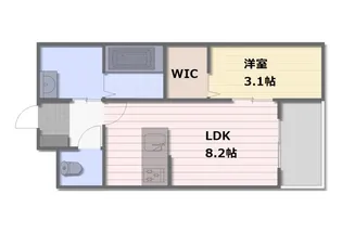 光陽マンション古賀天神【2階】の間取り