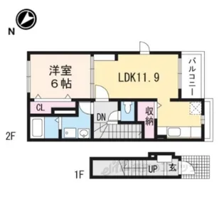ソレイユ大峰【2階】の間取り
