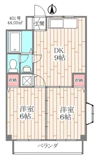 ハイツサングローリア【1階】の間取り