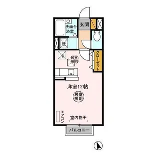 ヴィラパーチェ【1階】の間取り