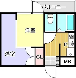 VIP薬院【2階】の間取り