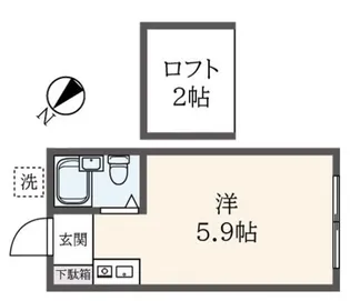 ペアパレス桜上水【2階】の間取り
