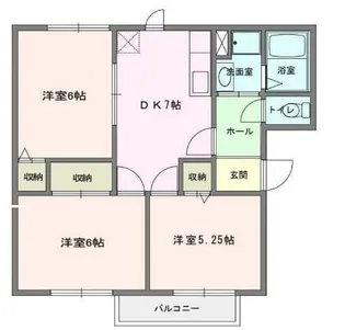 アビタシオン・プランせス【2階】の間取り