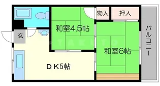 太陽ハイツ【2階】の間取り