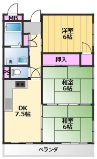 青い鳥ハイツ【4階】の間取り