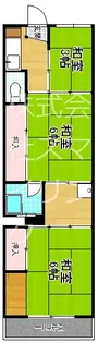 ビレッジハウス私部【2階】の間取り