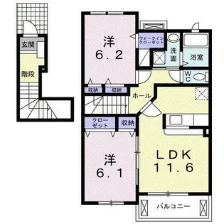 プロムナード参番館【2階】の間取り