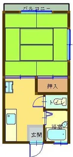 コーポ浅海【2階】の間取り