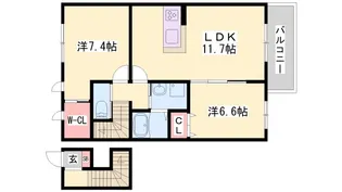 シャーメゾン播磨【2階】の間取り