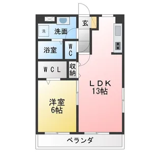 レーベン・ハイム【4階】の間取り