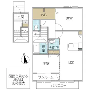 メゾン・ネージュブラン A【2階】の間取り