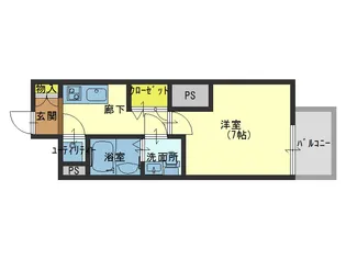 アドバンス上町台ラシュレ【5階】の間取り