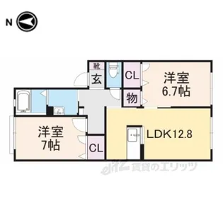 メルベーユ壱分【1階】の間取り