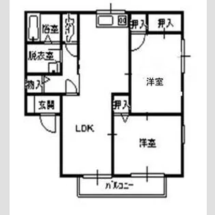 エクセラン佐藤 E棟【1階】の間取り