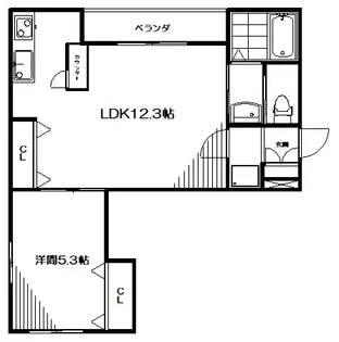 コモド【4階】の間取り