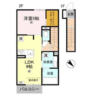 グランクレール西二見【2階】の間取り