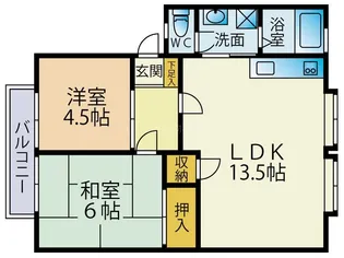 サンヴィレッジみつわ台C棟【2階】の間取り
