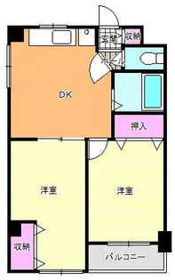 プランドール照ヶ丘【5階】の間取り