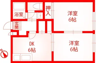 Melati新大津【1階】の間取り