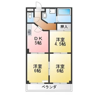 レインボー共和【2階】の間取り