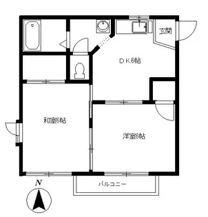 メゾンヤスアキーナA号棟【2階】の間取り
