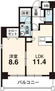 ヴァンドーム南田宮【4階】の間取り