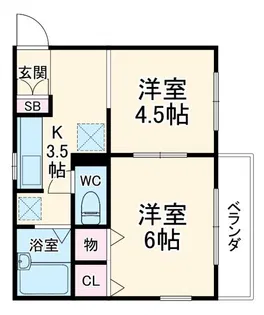 カメリアハイツ千葉【1階】の間取り