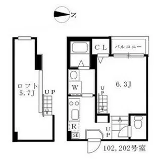 ディアコート浄心【1階】の間取り