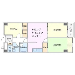 ハイマート西千葉【6階】の間取り